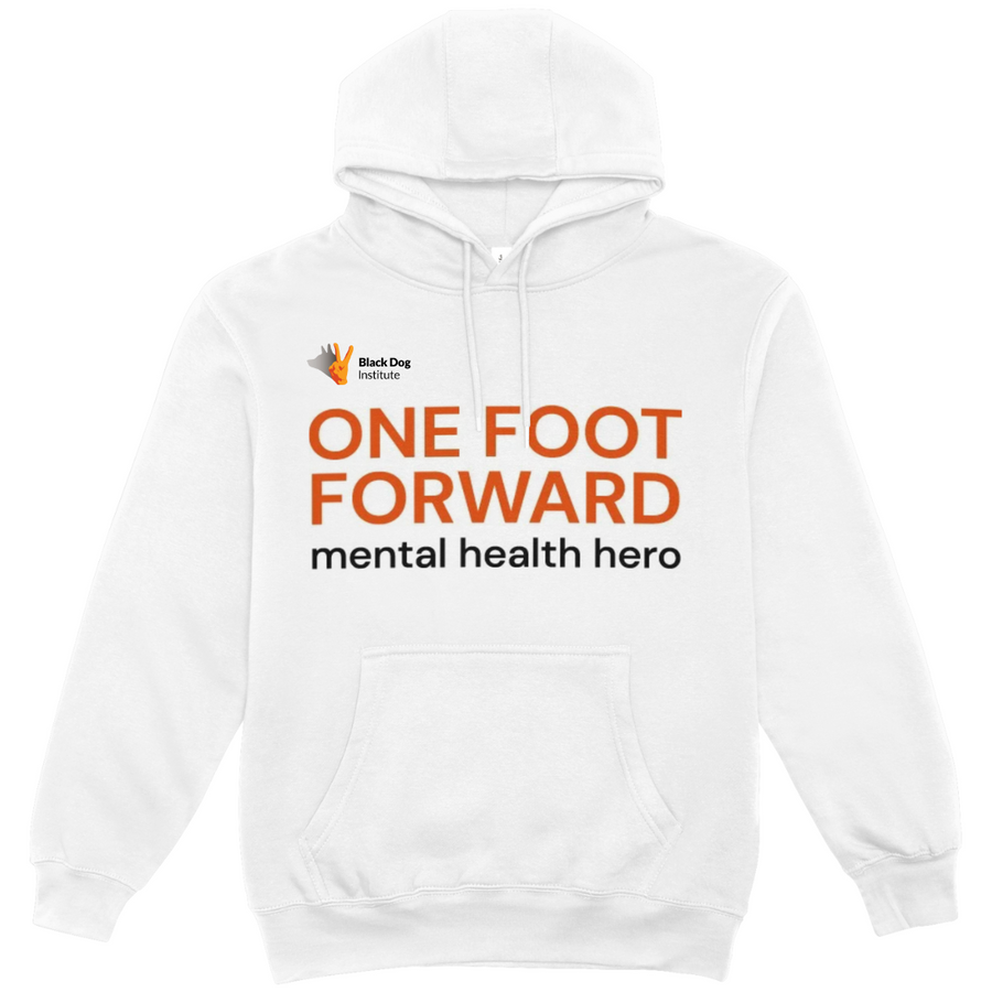 One Foot Forward Hoodie – Mental Health Hero