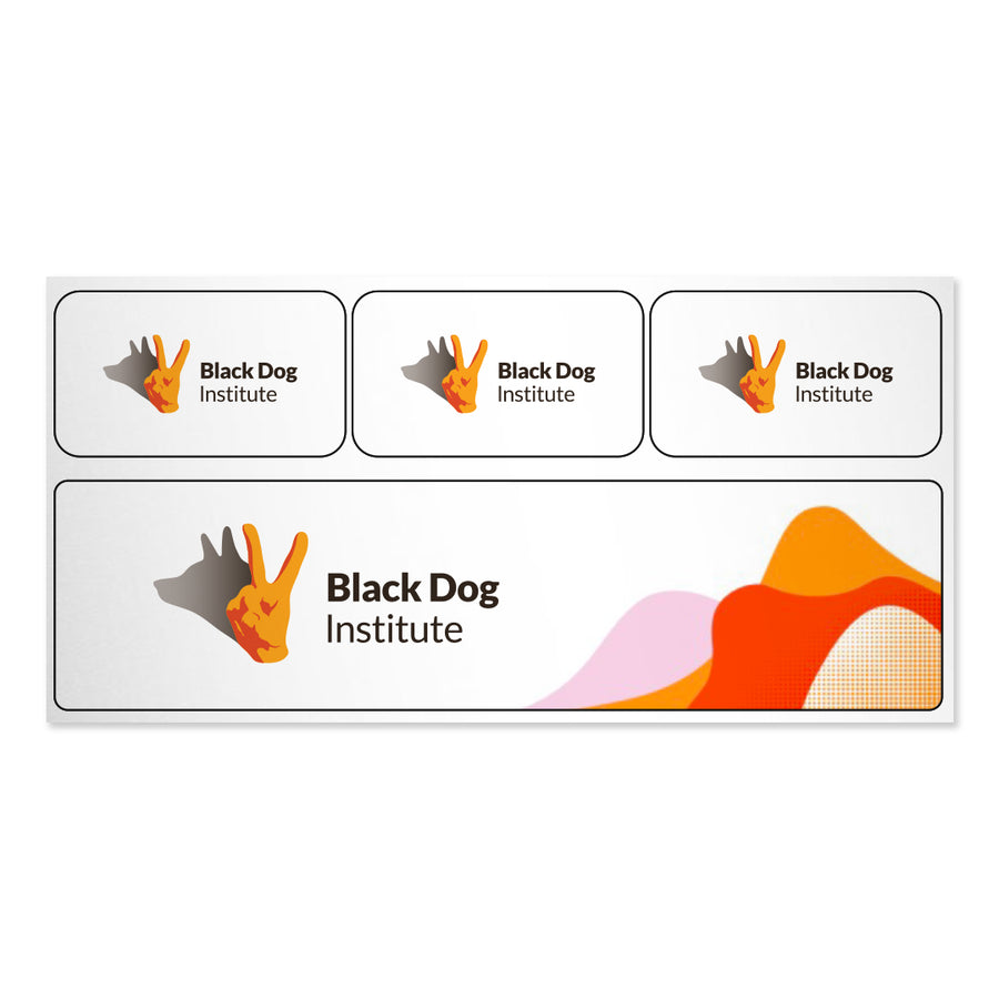 Black Dog Institute sticker sheet